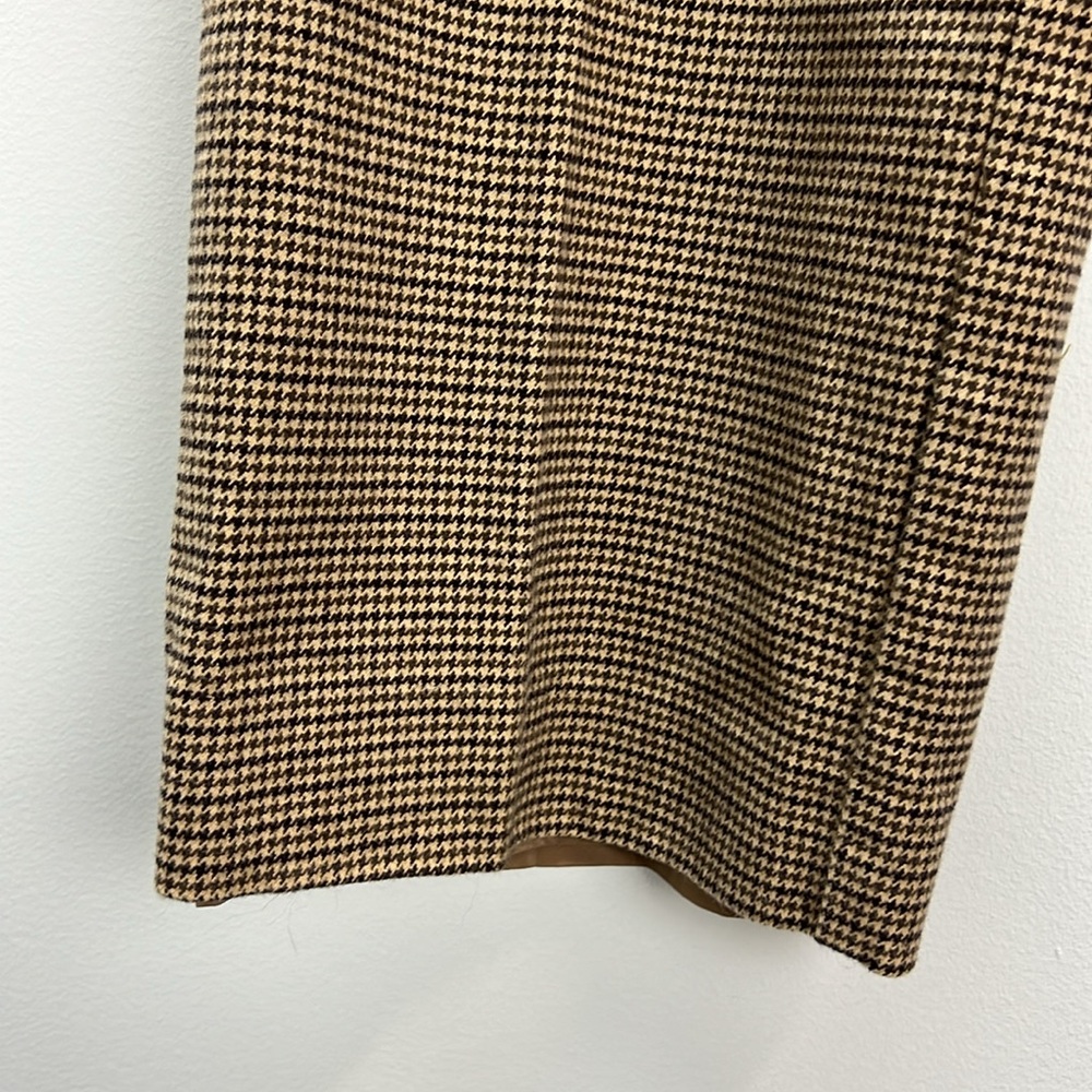 L.L. Bean Womens Houndstooth Dress Pants Classic Fit 14 Tan Classic Old Money - Picture 5 of 9